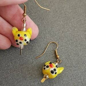 Handmade cat earrings